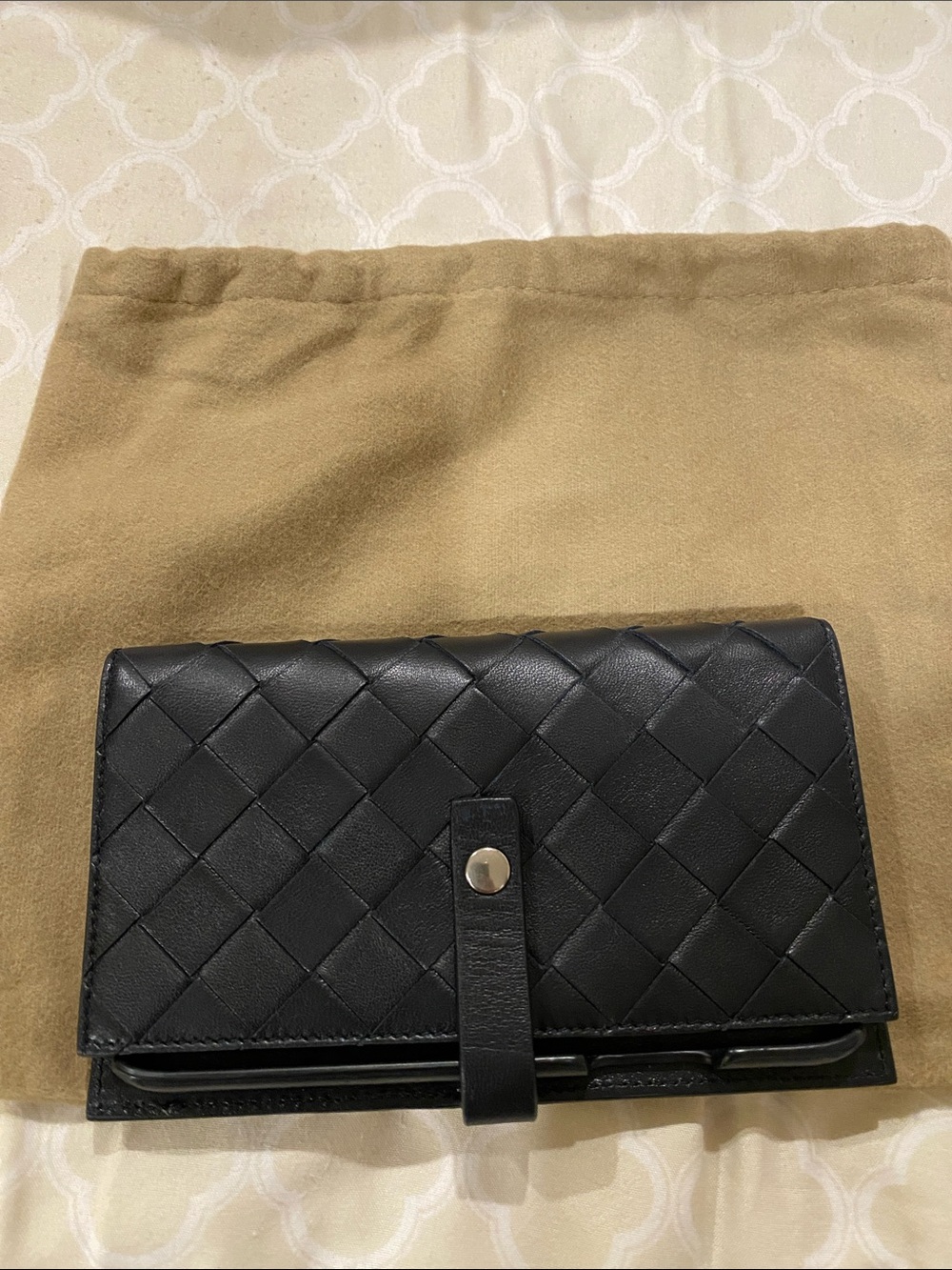 Bottega Veneta Black Intrecciato Leather Wallet